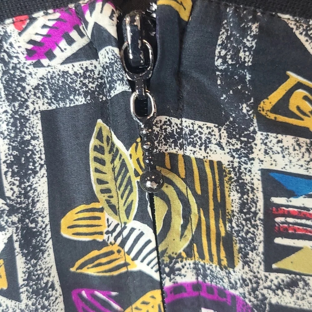 Retro August Silk abstract silk windbreaker jacket medium - Picture 5 of 12